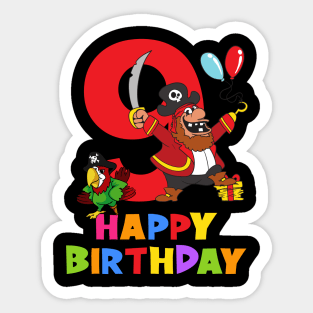 9th Birthday Party 9 Year Old Nine Years Sticker